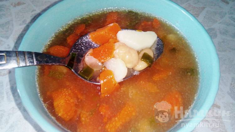 Пошаговый рецепт фасолевого супа с копченостями