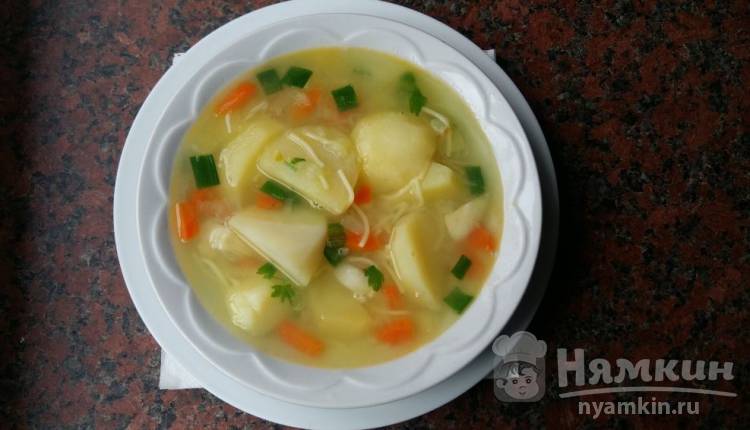 Диетический суп с морковью и вермишелью