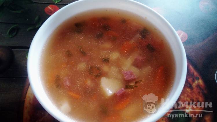 Рецепт 2: Гороховый суп с колбасой