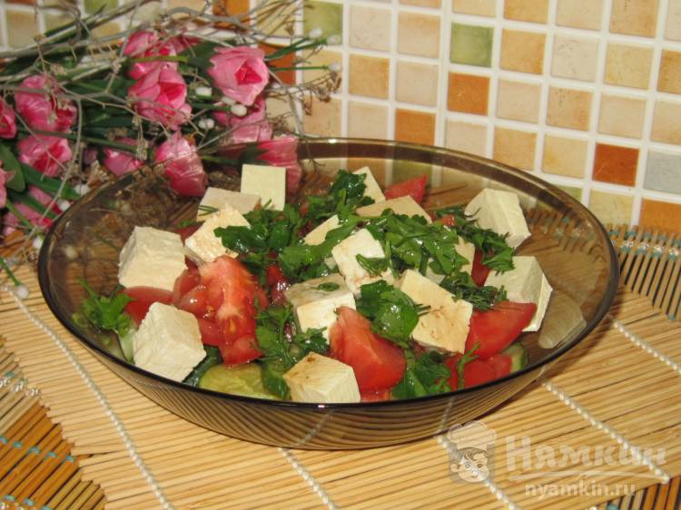Овощной салат с тофу 