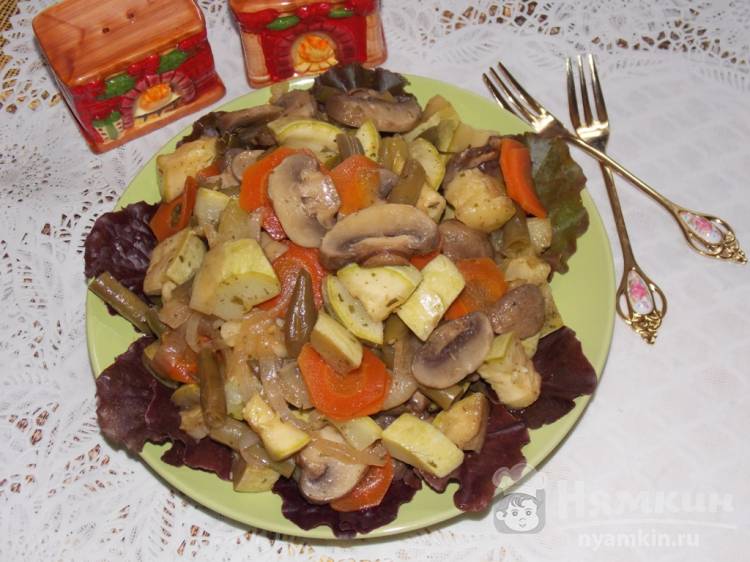 Картофель с шампиньонами в рукаве в духовке: рецепт с фото