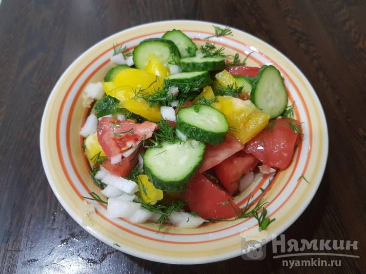 Полезный овощной салат без майонеза