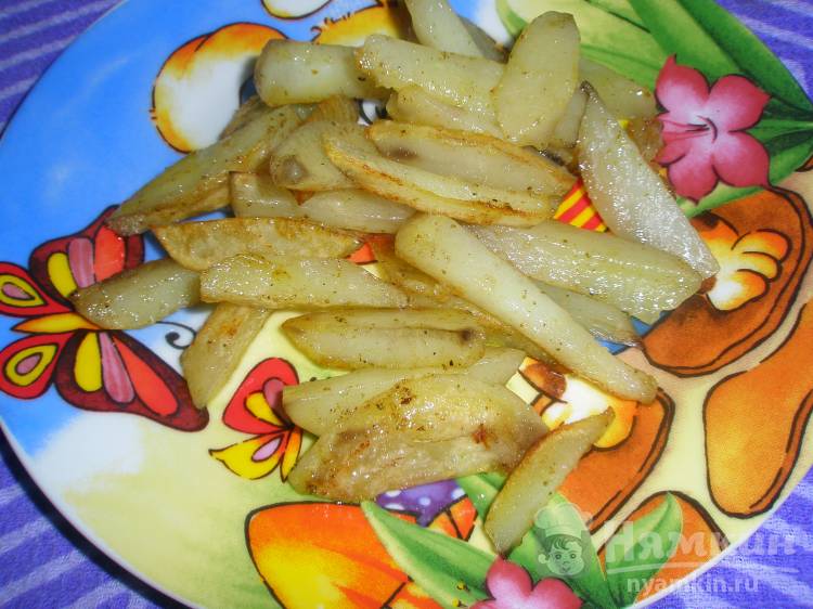 Жареный картофель на сливочном масле с хмели-сунели
