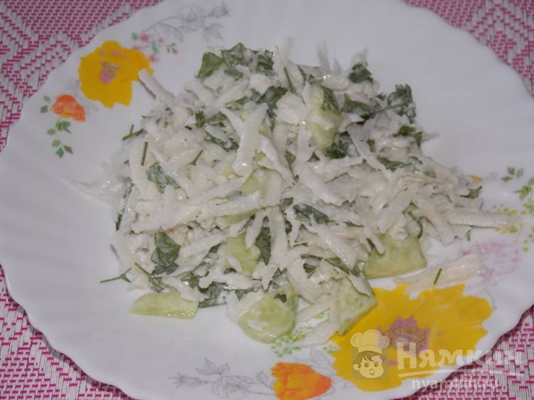 Салат из редьки с майонезом — пошаговый рецепт с фото