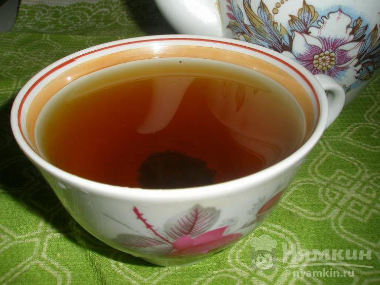 Черный чай с мятой и цедрой апельсина