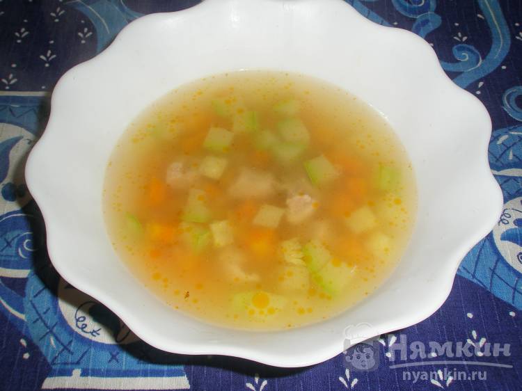 Детский суп от 3 лет с мясом, овощами и кукурузой