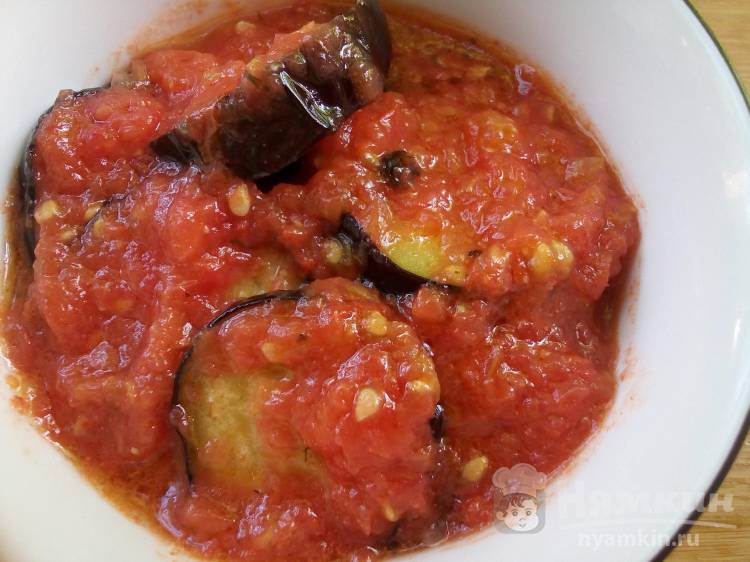 Баклажаны и перец в томатном соусе на зиму - рецепт приготовления с пошаговыми фото