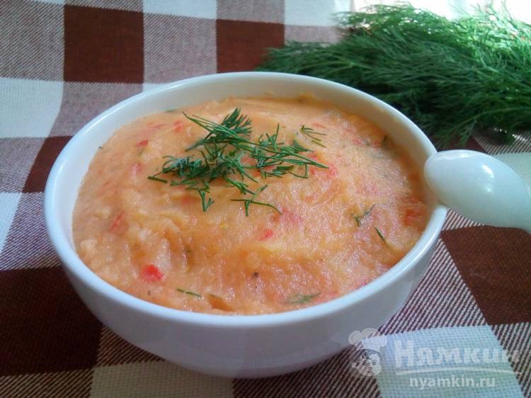 Картофельный суп-пюре с помидорами