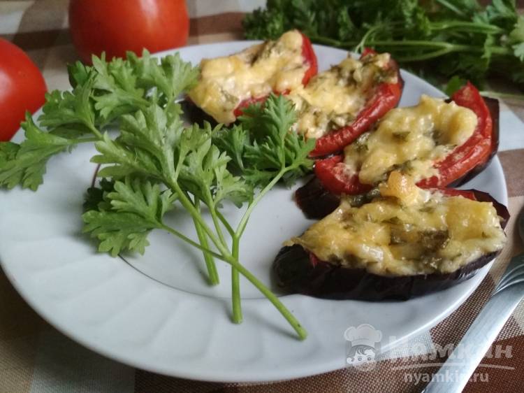 Баклажаны, запеченные в духовке с сыром и помидорами – пошаговый рецепт приготовления с фото