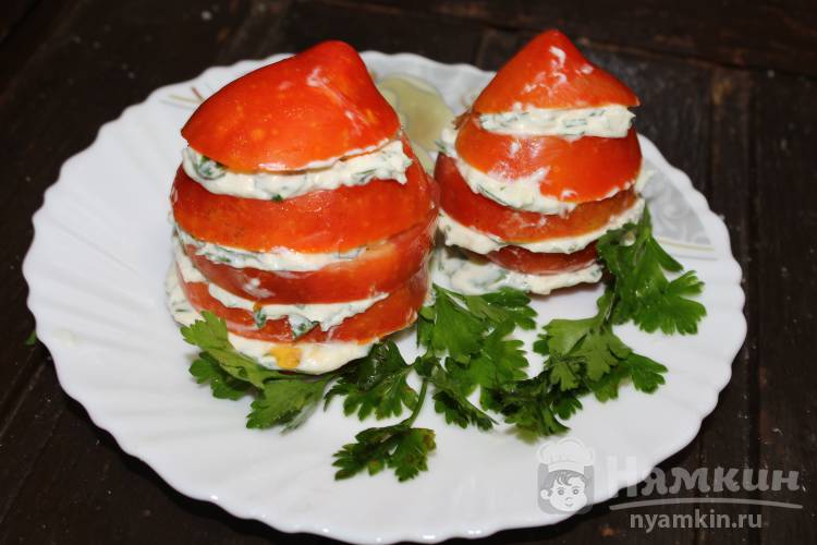 Фаршированные помидоры с сыром филадельфия