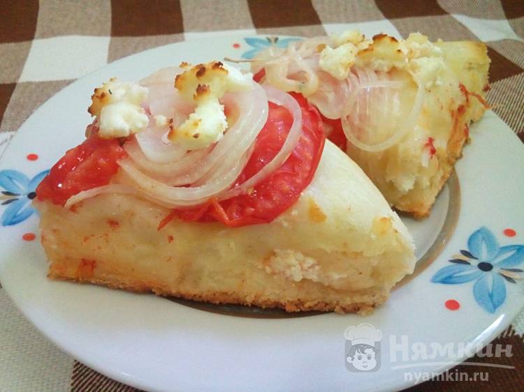 Пирог с помидорами и луком Ладения по-гречески