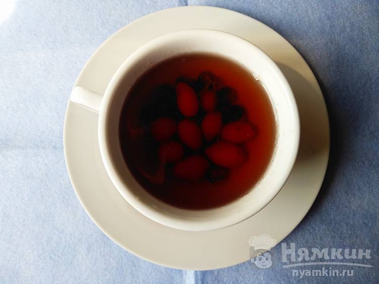Витаминный чай из шиповника с виноградом