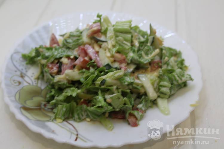 Пошаговый рецепт салата из листьев салата