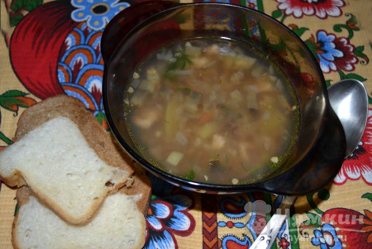 Гречневый суп с баклажанами в мультиварке