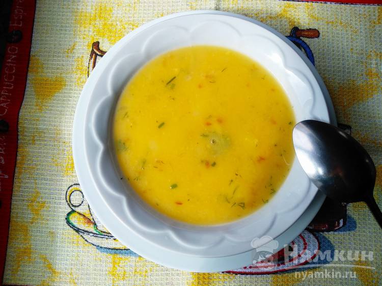 Сытный суп с мясным бульоном