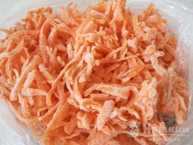 Заморозка тертой моркови на зиму 