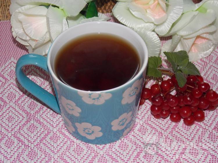 Витаминный чай с грушей и калиной