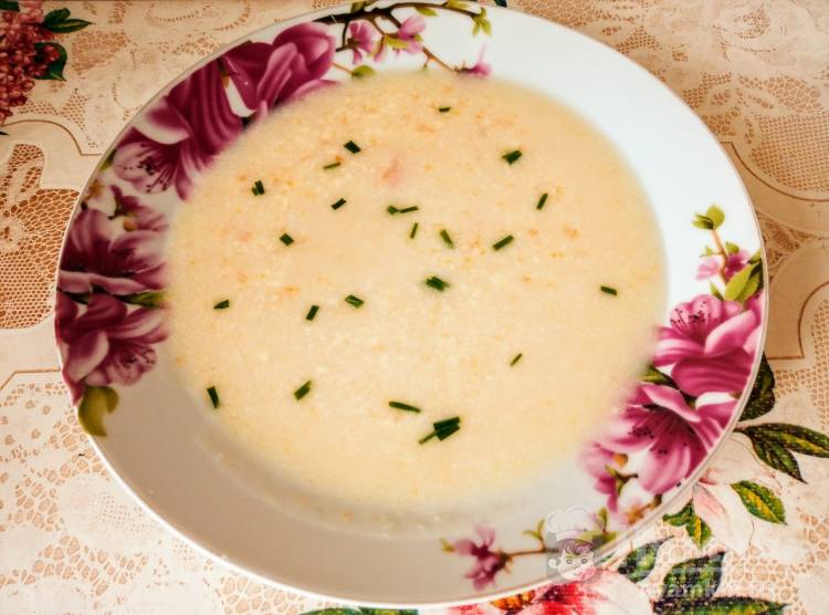 Куриный суп-пюре с сыром