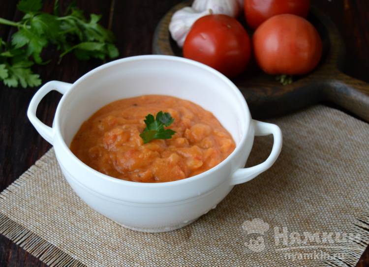 Овощной соус на основе мясного бульона