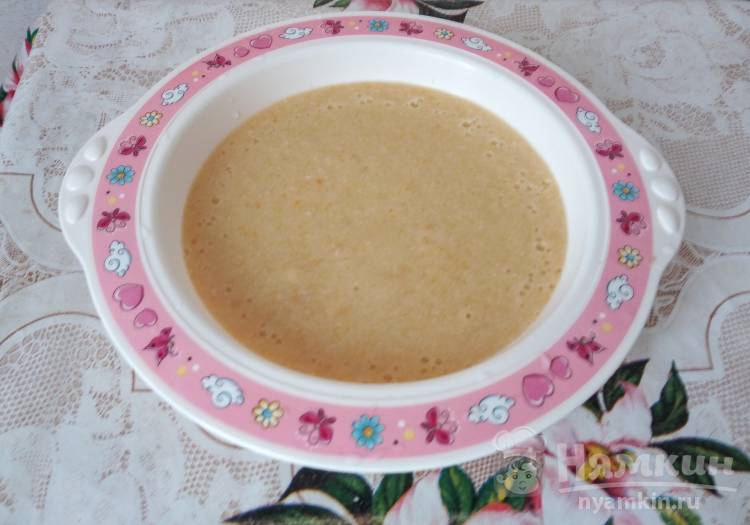Детский овощной суп-пюре с куриным филе