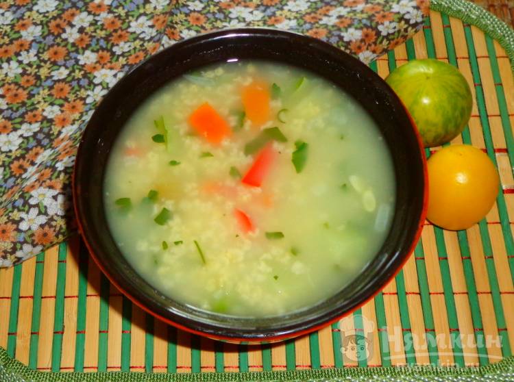 Пшенный суп с кабачками 