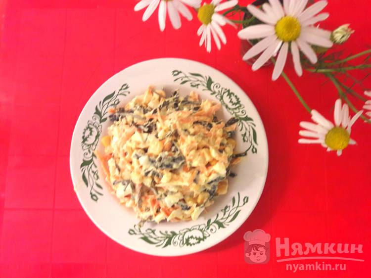 Салат с морской капустой и яйцом – пошаговый рецепт приготовления с фото