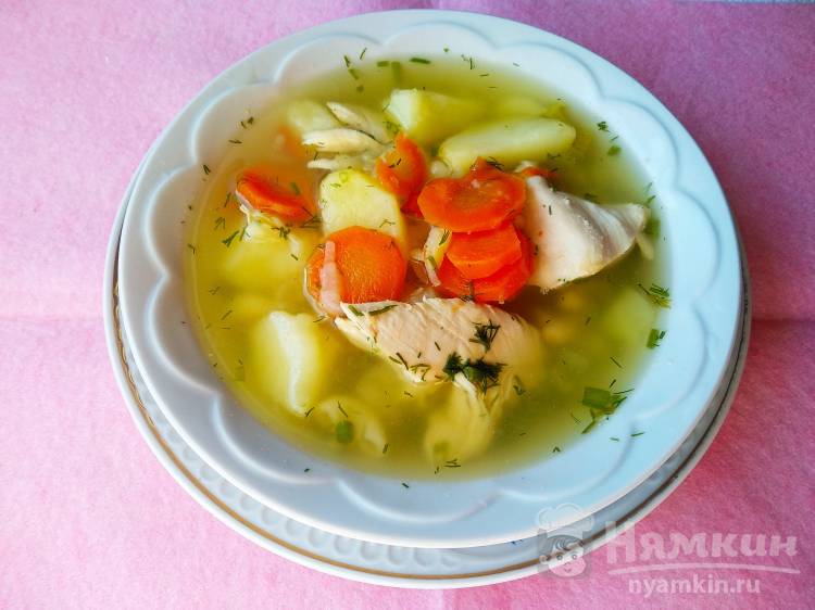 Суп из куриной грудки с макаронами и морковью