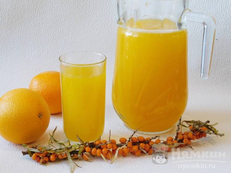 Облепиховый морс с апельсиновым соком