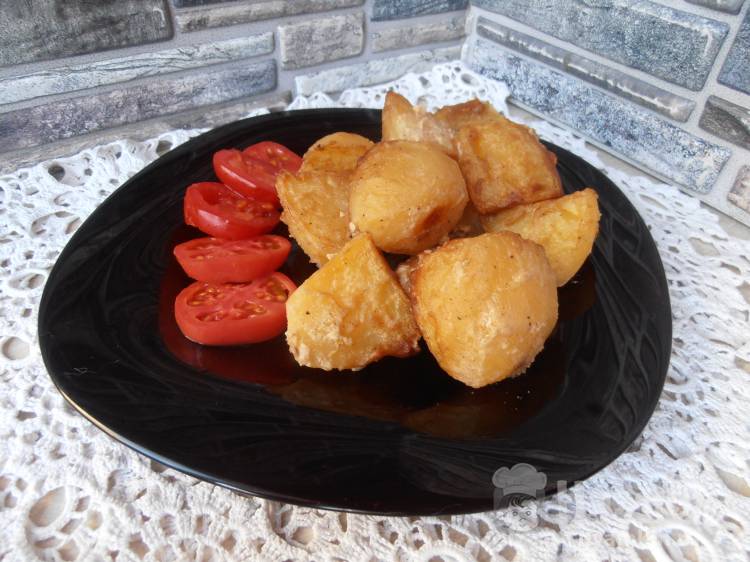 Картофельные ломтики с горчицей в духовке