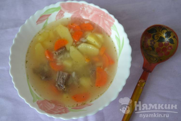 Суп из баранины с рисом и картошкой