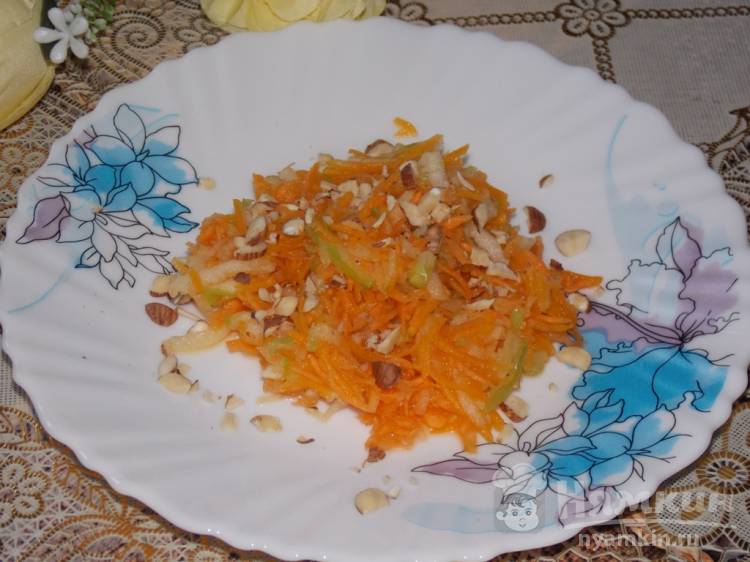 Полезный салат из сырой тыквы и моркови