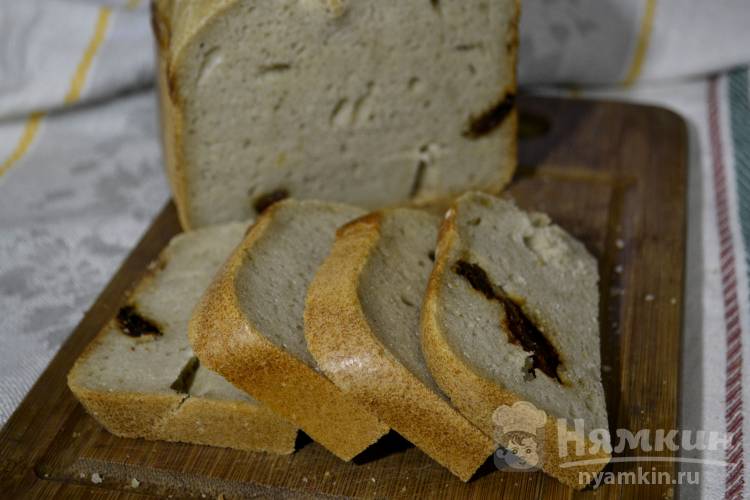 Бездрожжевой хлеб с вялеными томатами в хлебопечке