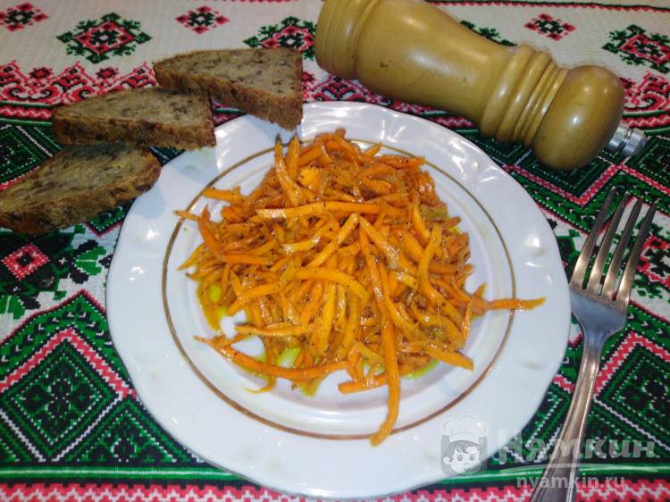 Домашняя морковка по-корейски с чесноком 
