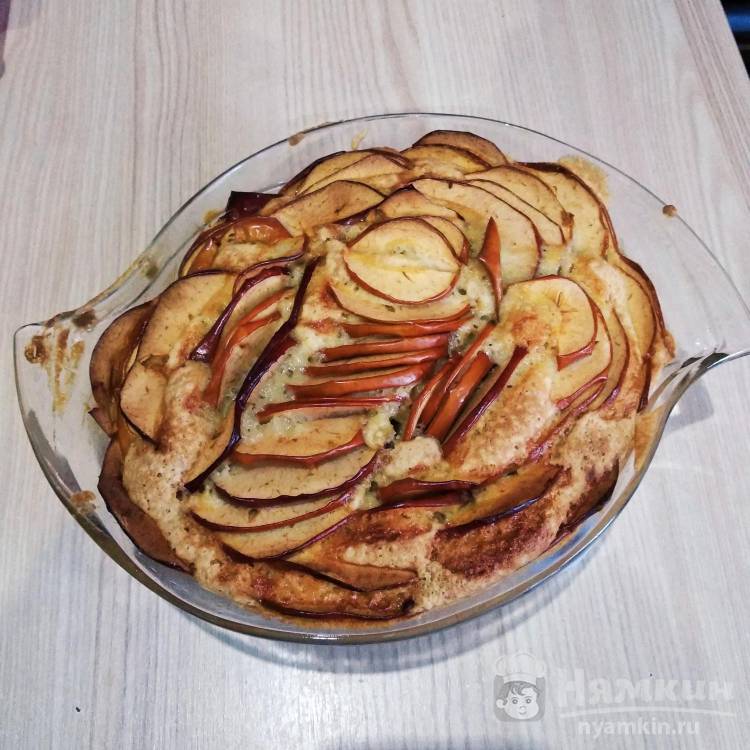 Пирог с яблоками на майонезе