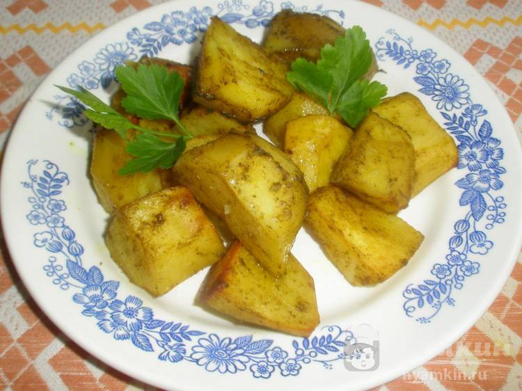 Картошка по-деревенски с хмели-сунели в рецепте