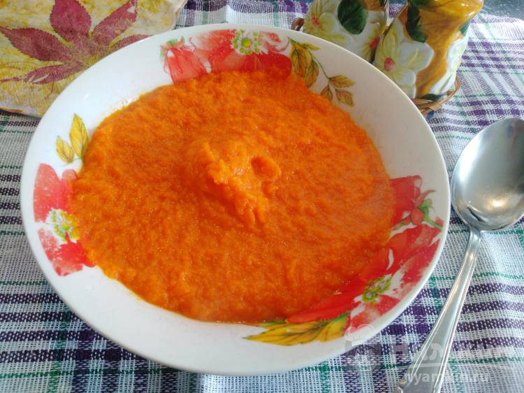 Морковно-тыквенный суп-пюре для кормящих