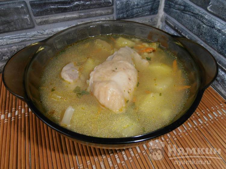 Суп рисовый на курином бульоне