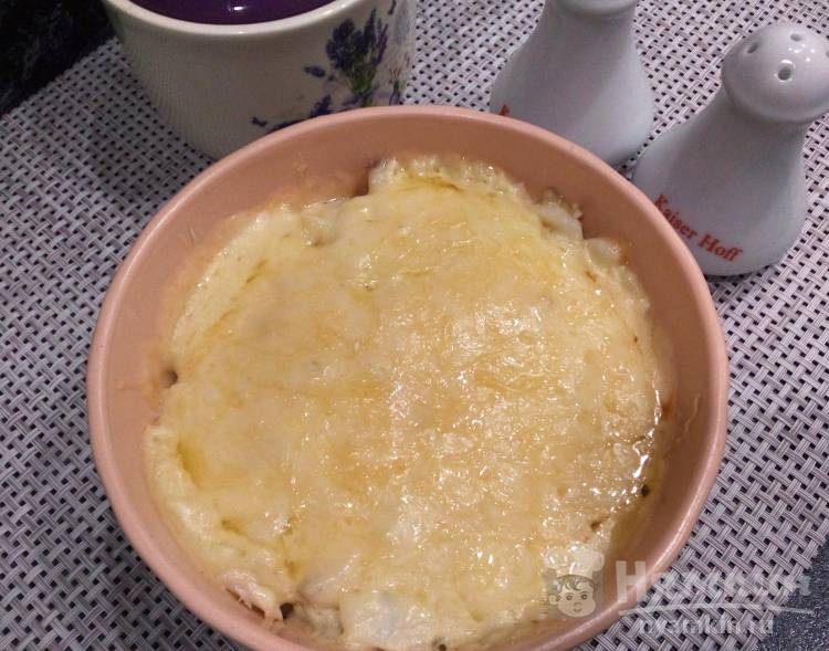Горячая закуска с минтаем, картофелем и сыром