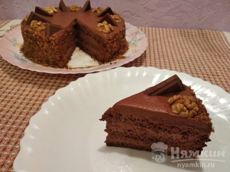 Шоколадный торт с кремом из Несквика