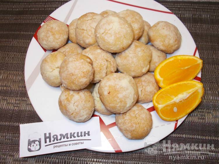 Апельсиновое печенье с трещинками — вкусное, хрустящее и ароматное