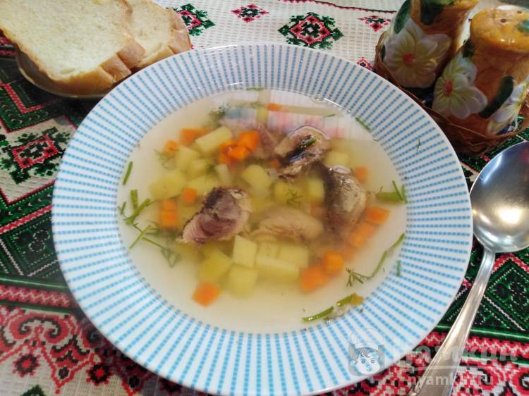 Рыбный суп из консервированной сардины в масле 