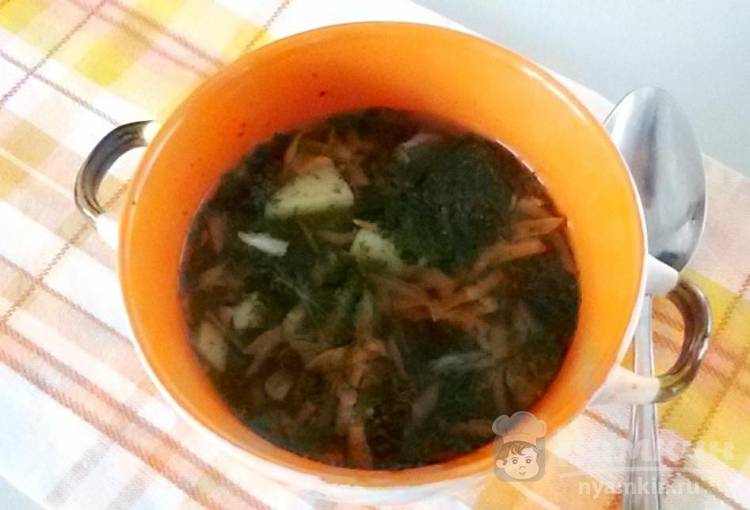 Весенний суп из крапивы и овощей