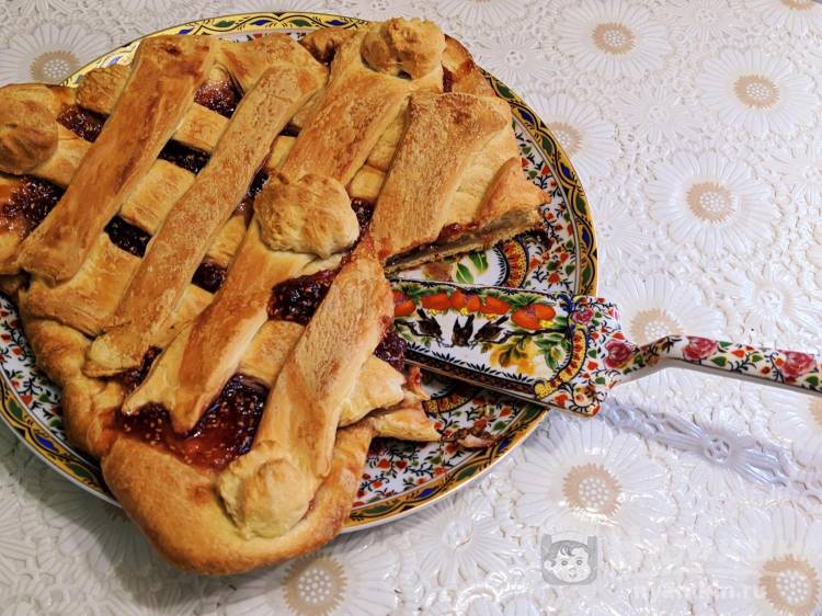 Слоеный яблочный пирог, пошаговый рецепт с фото
