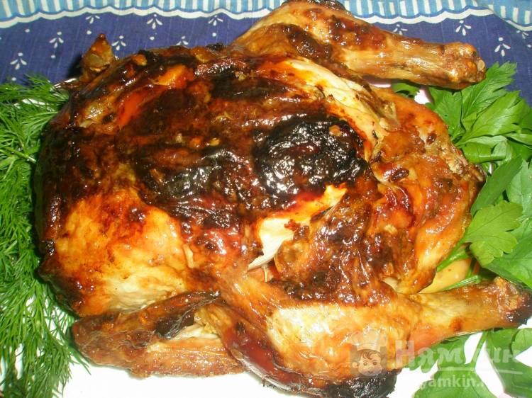 Пряная курица, фаршированная яблоками и курагой – пошаговый рецепт приготовления с фото