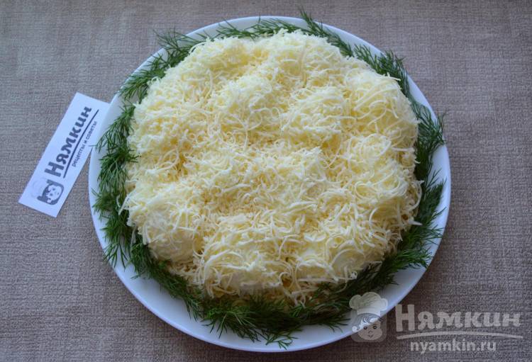 Салат Снежные Сугробы рецепт с фото пошагово