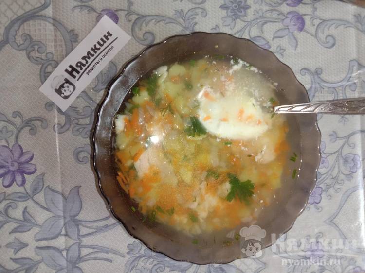 Диетический суп из куриной грудки с овощами