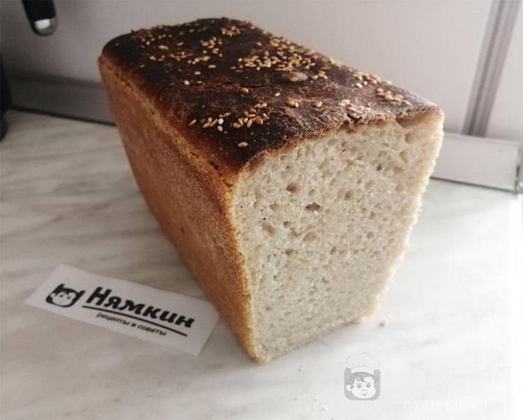 Пшенично-ржаной хлеб на ржаной закваске в духовке