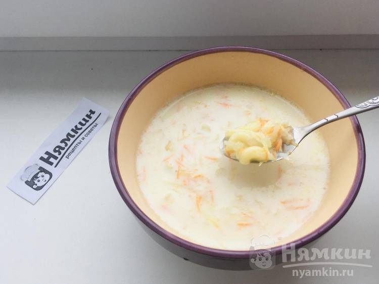 Молочный картофельный суп для ребенка