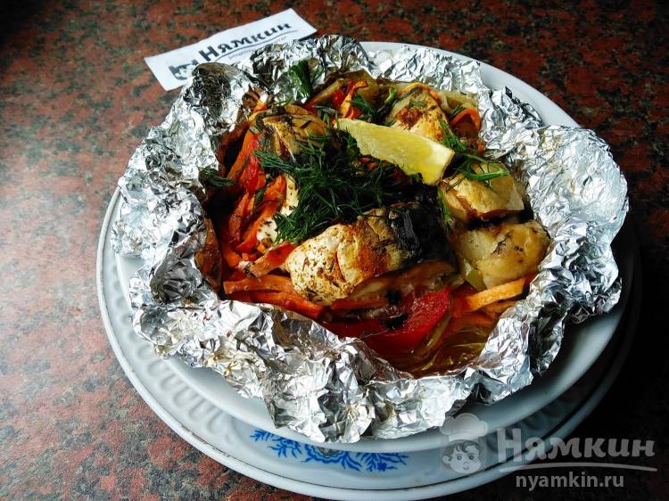 Скумбрия, запеченная в фольге - Пошаговый рецепт с фото | Блюда из рыбы и морепродуктов
