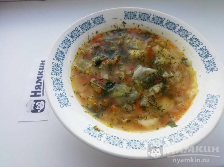 Тушёная капуста с картошкой в виде супа